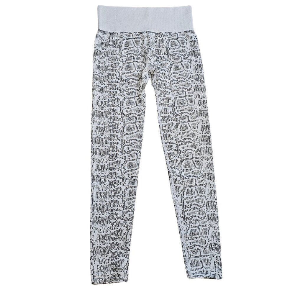 RYKA Gray Snake Print Leggings Activewear Ribbed Waistband Athletic Leggings XL
